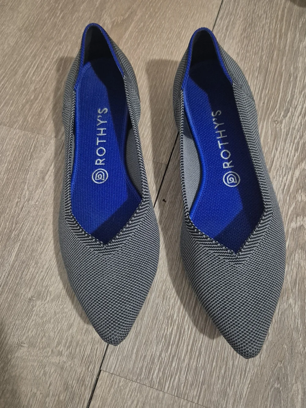 Rothy's Pointed Flat in Blue and Gray - Women's Slip-On-Size:10W